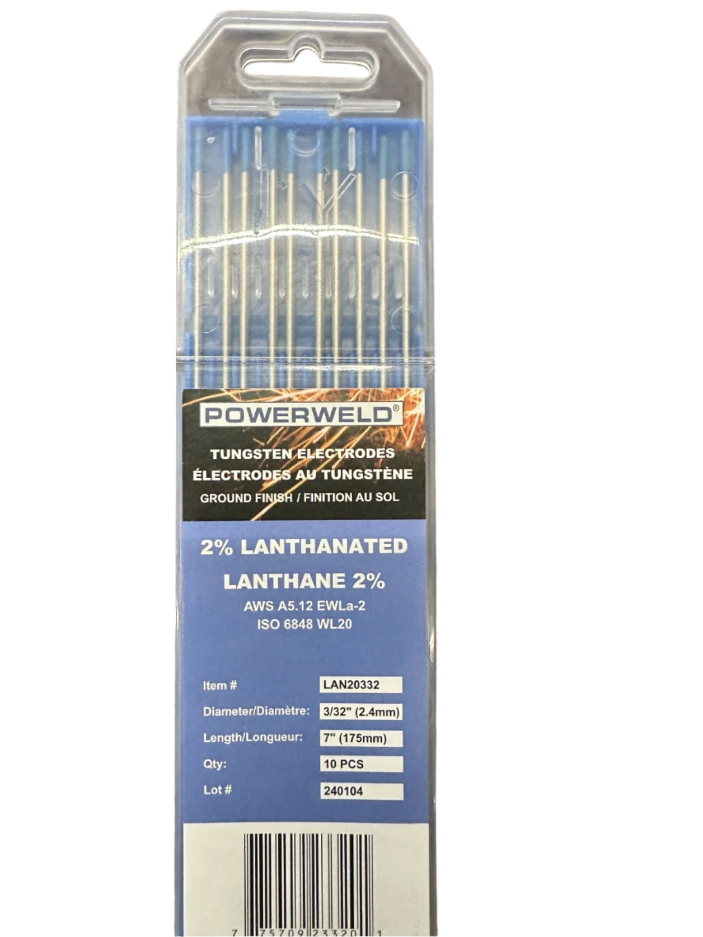 POWERWELD 2% LANTHANATED TUNGSTEN - Fuline Welding Supplies