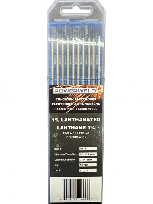POWERWELD 1% LANTHANATED TUNGSTEN - Fuline Welding Supplies
