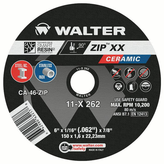 ZIP XX, 6'' x 1/16'' x 7/8'', T1 PKG 25 - Fuline Welding Supplies