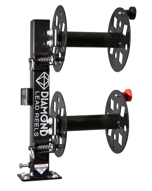 DIAMOND WELDING LEAD REEL 10 INCH FIXED BASE DOUBLE SBD10BLK - Fuline Welding Supplies