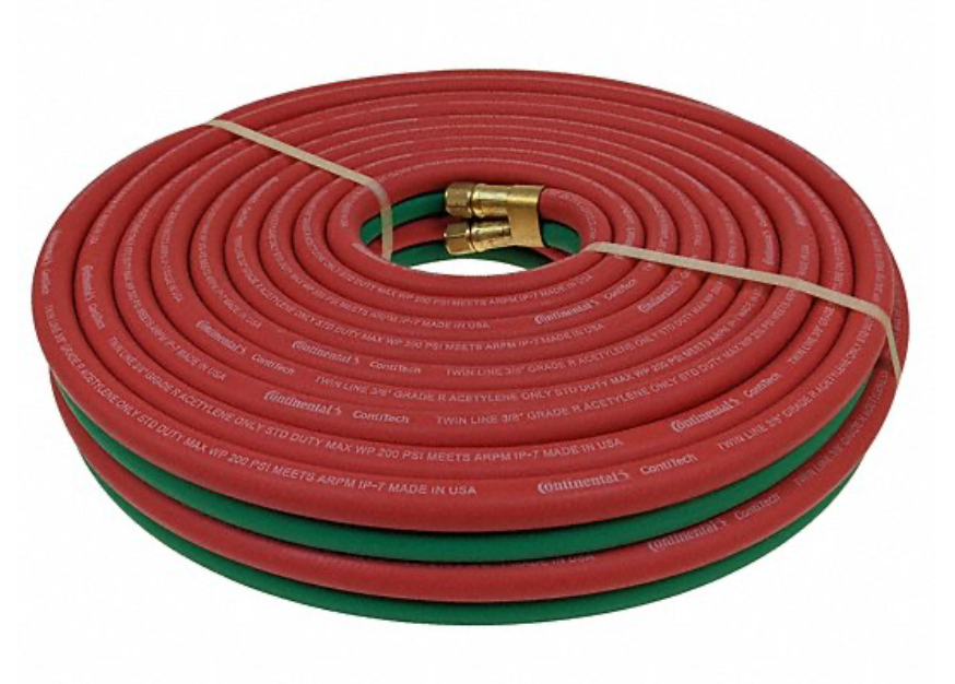 TORCH HOSE 100' TWIN LINE CONTINENTAL GRADE R 1/4" - Fuline Welding Supplies