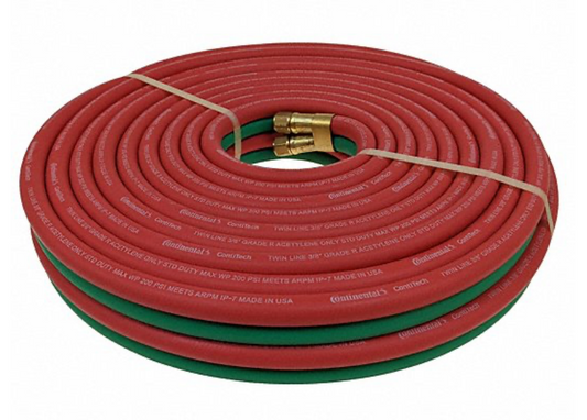 TORCH HOSE 100' TWIN LINE CONTINENTAL GRADE R 1/4"