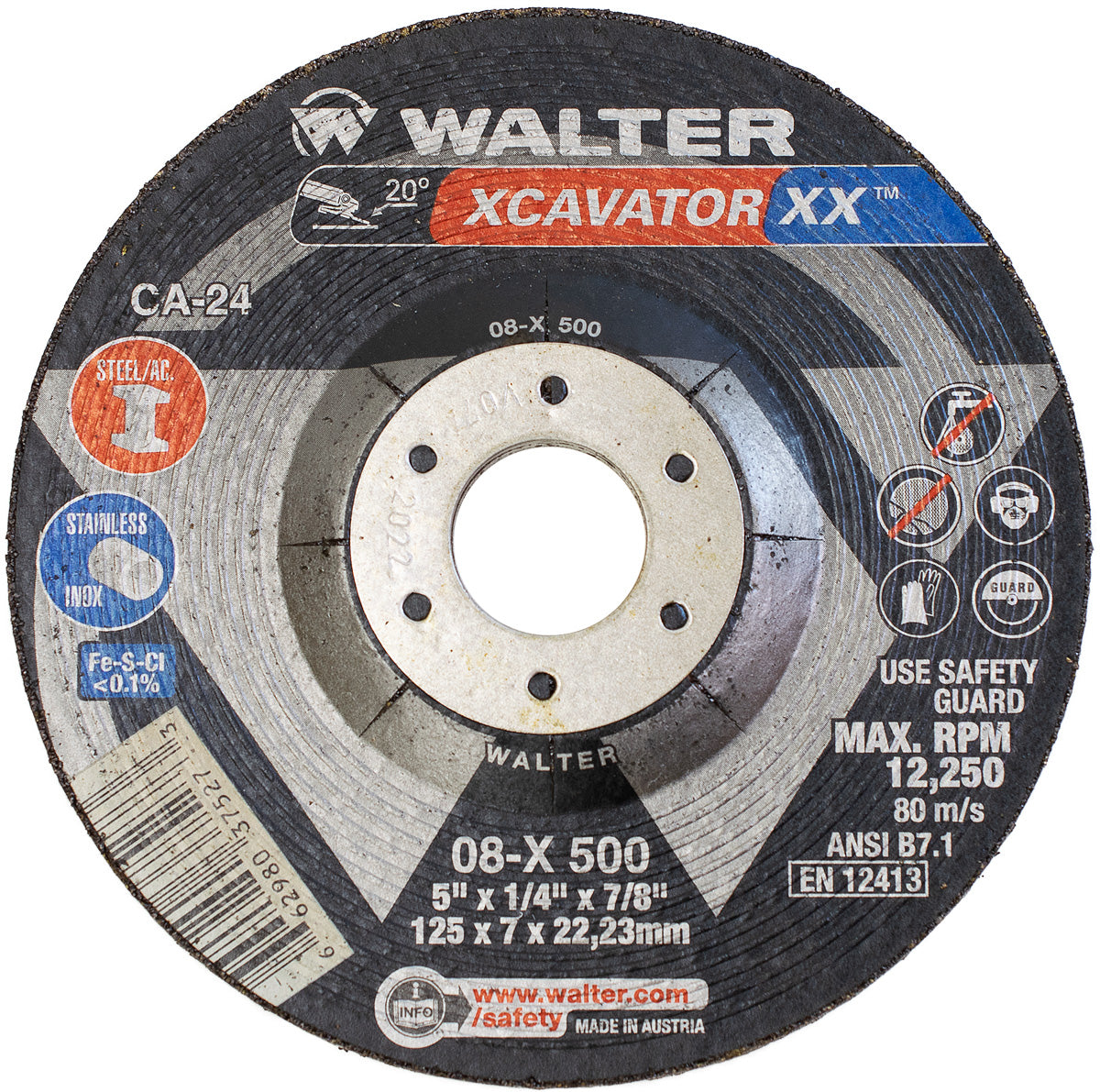 5'' X 1/4'' X 7/8'' XCAVATOR XX PKG 10 - Fuline Welding Supplies
