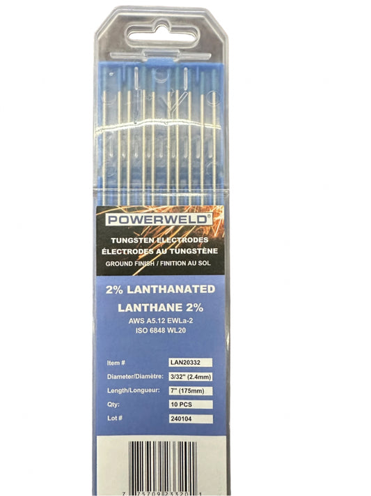 POWERWELD 2% LANTHANATED TUNGSTEN - Fuline Welding Supplies