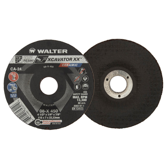 4-1/2'' X 1/4'' X 7/8'' XCAVATOR XX PKG 10 - Fuline Welding Supplies