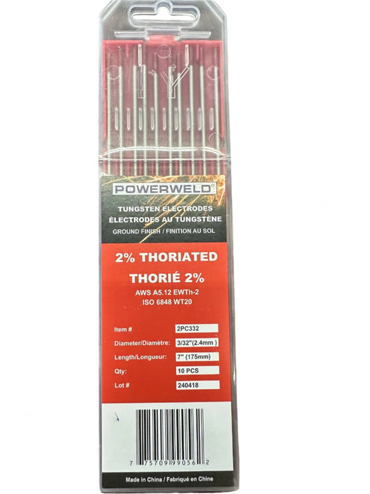 POWERWELD 2% THORIATED TUNGSTEN - Fuline Welding Supplies
